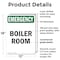 Signmission Boiler Room, 12 in W x Rectangle, Plastic OS-2PACK-EM-P-1218-V-10441 - alternate 6